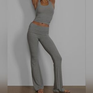 SKIMS Soft Lounge Fold Over Pant Heather Gray Size 3X AP-LPT-1171